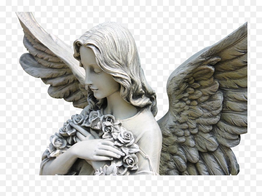 Angel Wing Fairytale Mystical Figure - Statue Female Angel Praying Emoji,Guardian Angel Emoji