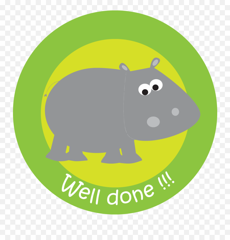 Well Done Stickers - Well Done Animals Sticker Emoji,Hippo Emoji