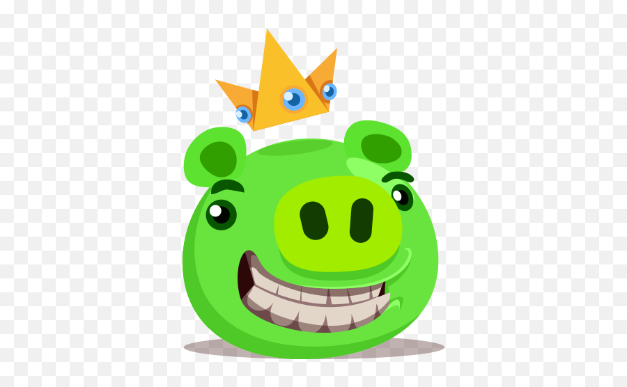 King Pig - Imagenes De Angry Birds Cerdos Clipart Full Angry Birds Stella Emoji,Piggy Emoticon
