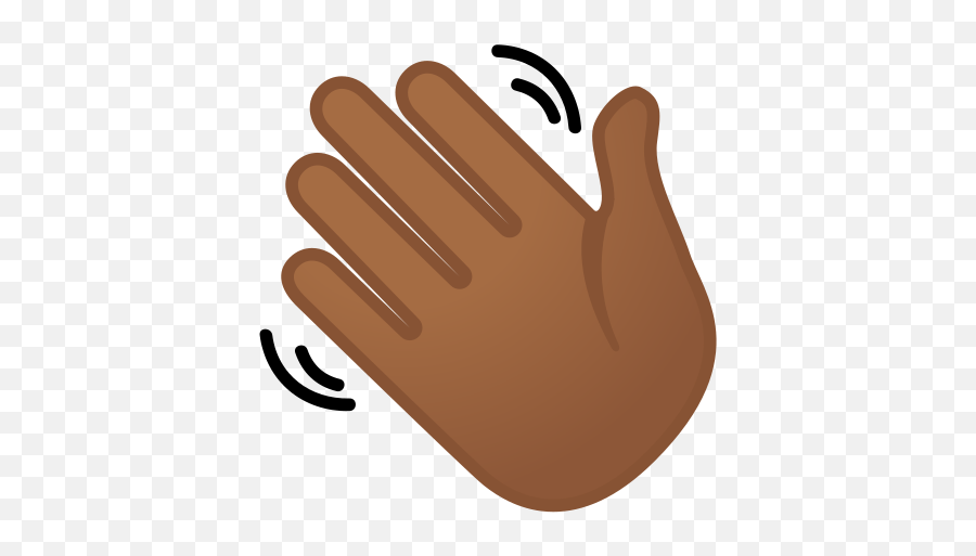 Waving Hand Emoji With Medium - Waving Hand Png,Waving Emoticon