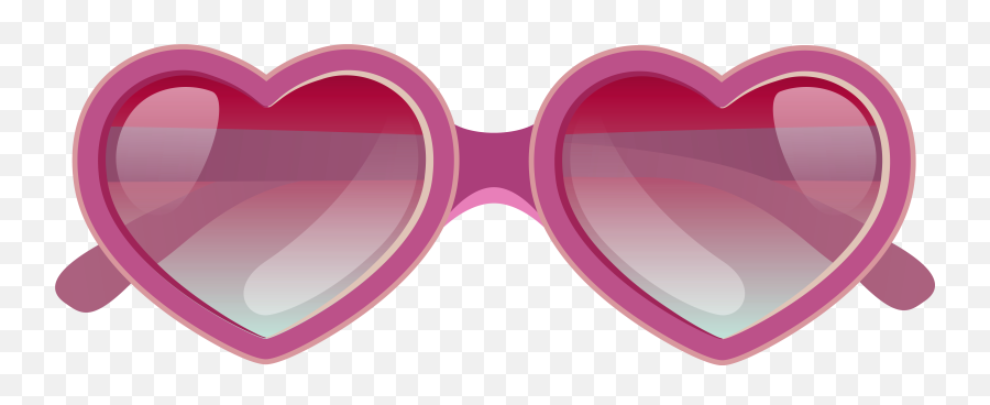 Pink Heart Sunglasses Clipart Image - Clipartix Transparent Background Sunglasses Clipart Emoji,Shades Emoticon