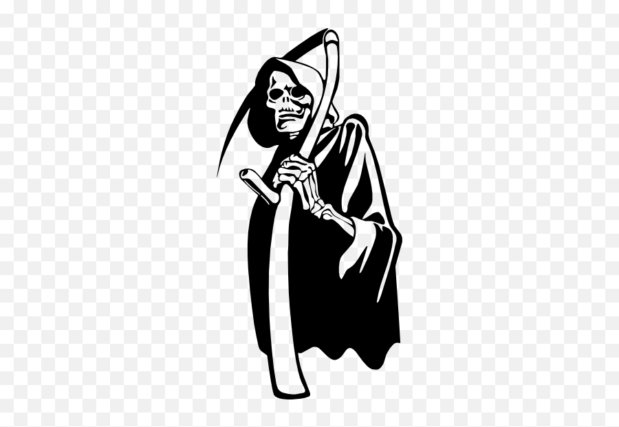 Scary Grim Reaper Sticker - Grim Reaper White Background Emoji,Grim Reaper Emoji