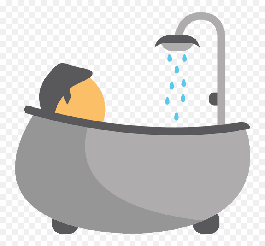 Person Taking Bath Emoji Clipart - Emoji Bath,Bath Emoji