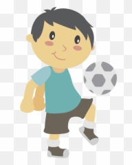 Comic Football Boy Wall Sticker - Niño Jugando Con Un Balon Emoji,Racecar Emoji