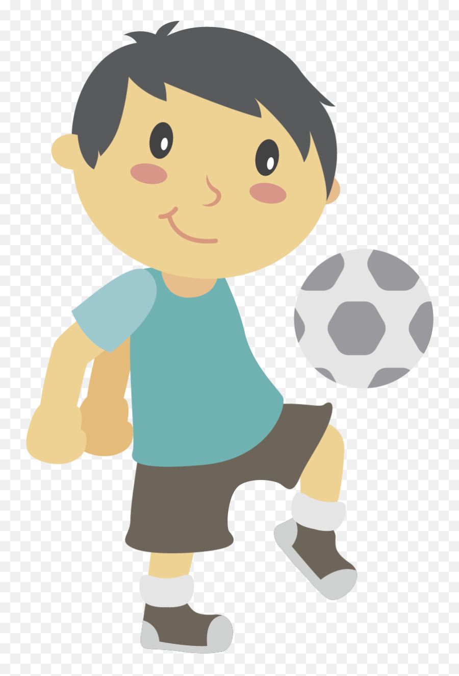 Comic Football Boy Wall Sticker - Niño Jugando Con Un Balon Emoji,Racecar Emoji