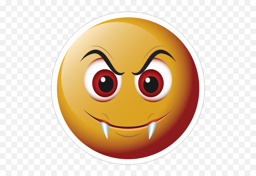 Cute Fangs Emoji Sticker - Smiley,Emoji Sticker