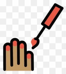 Nail Polish Emoji Clipart - Pintarse Las Uñas Animado