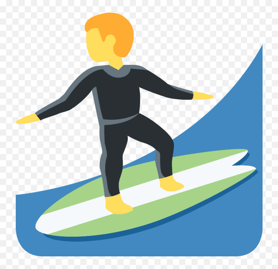Man Surfing Emoji Clipart Free Download Transparent Png - Surf Emoji,Blue Wave Emoji For Twitter