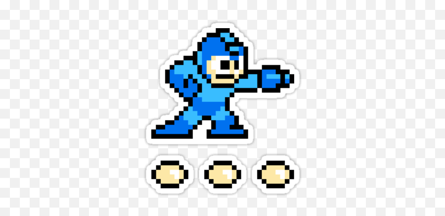 Mega Man Sticker Devstickers - Megaman Pixel Art Emoji,8 Bit Emoji