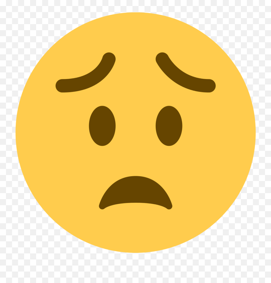 Twemoji 1f61f - Worried Face Emotion,Wink Face Emoji
