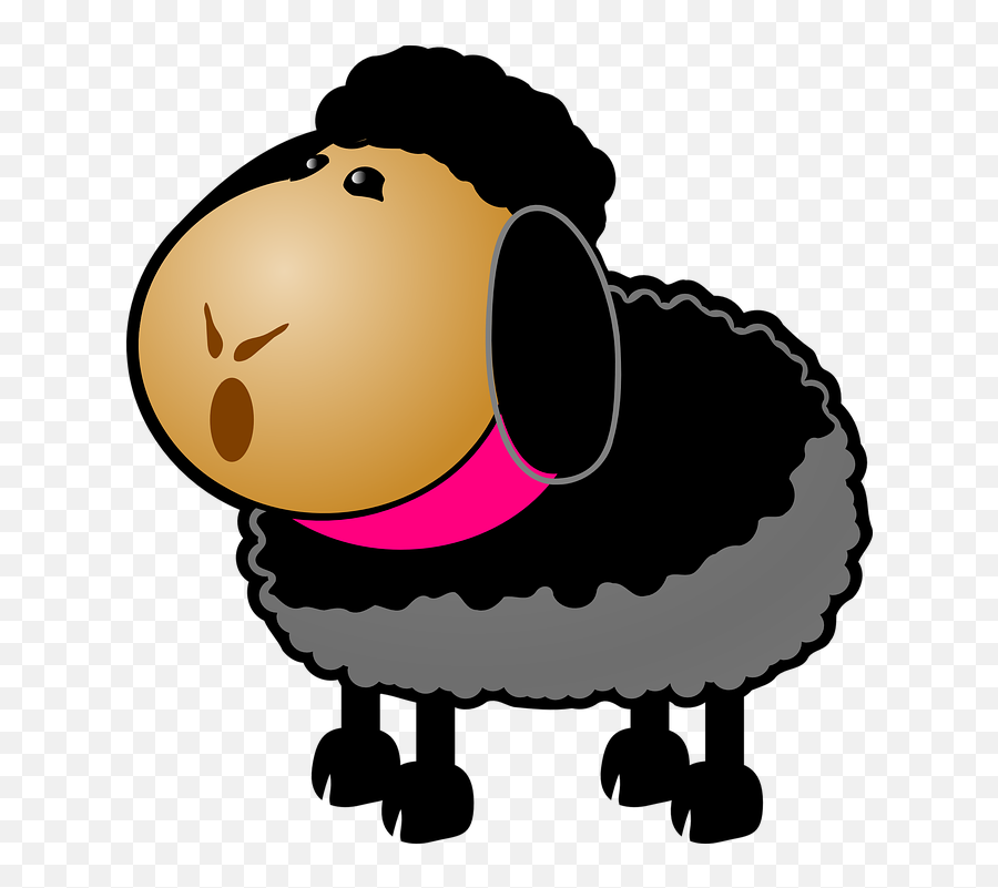 Pecora Nera Pecore Black Azienda - Sheep Clip Art Emoji,Zebra Emoji