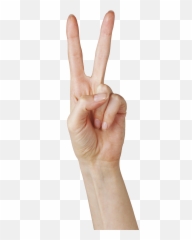 Hands Png Free Images Pictures - Number 2 Gesture Emoji