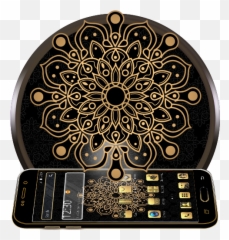 Ancient Gold Art Theme - Circle Emoji,Fire Clock Emoji
