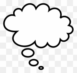 Thinking Comic Cloud Vector Image - Png Emoji