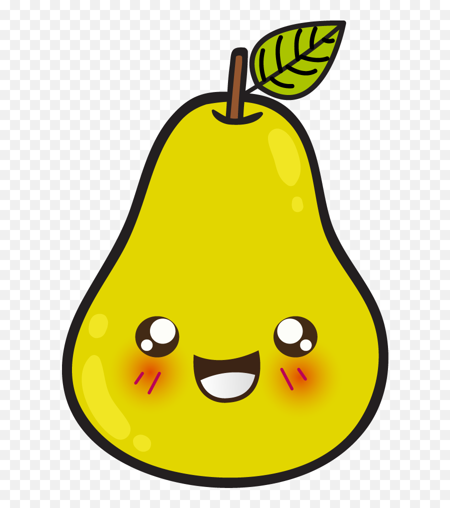 Clipart Face Pear Transparent - Cute Pear Clipart Emoji,Pear Emoji