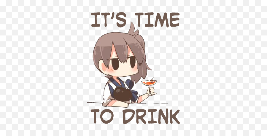 Pin On Emo - Time To Drink Anime Emoji,Idc Emoji