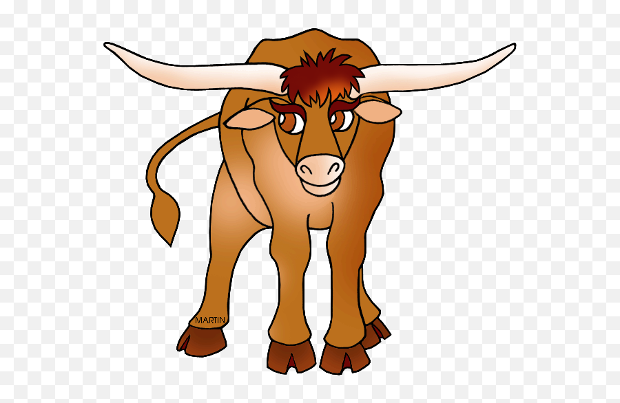 Texas Longhorn Cattle Clipart - Cartoon Longhorn Clipart Emoji,Longhorn Emoji