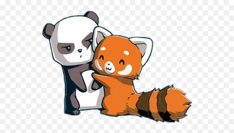 Trending Red Panda Stickers - Panda And Red Panda Drawing Emoji,Red Panda Emoji