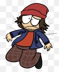 Fat Homeless Man With Art Block - Homeless Man Clipart Png Emoji,Emoji Homeless