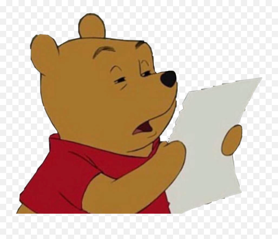 Winniethepooh Disney Cute Meme Confused Freetoedit - Winnie The Pooh Squinting Meme Emoji,Confused Emoji Meme