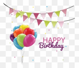 Download Pull Vector Balloon Flag Birthday Cake Party - Png Emoji