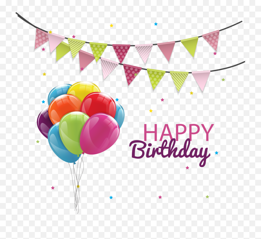 Download Pull Vector Balloon Flag Birthday Cake Party - Birthday Party Vector Png Emoji,Birthday Cake Emoticon For Facebook