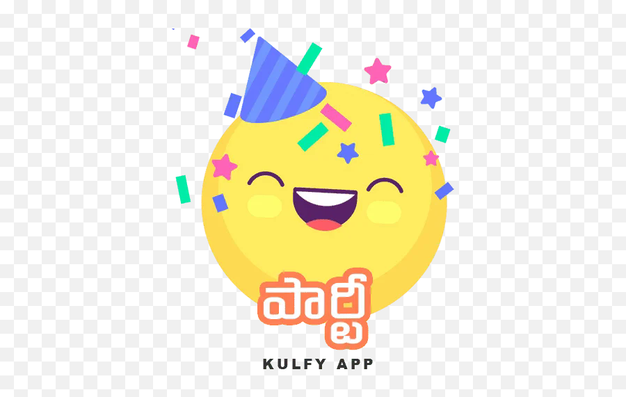 Party Sticker - Emoji Text Stickers Celebrate Kulfy Unicorn Svg,Celebration Emoji