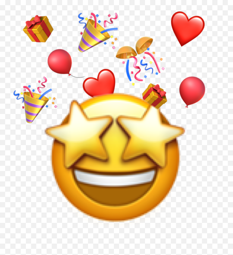 Cadeaux Birthday Emojis Freetoedit - Iphone Excited Emoji,Birthday Emojis