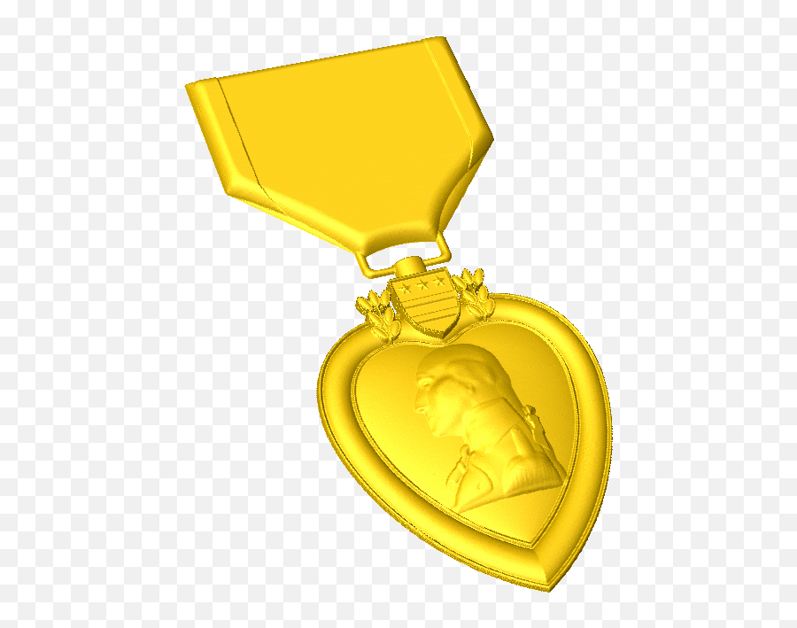 Purple Heart Style A - Gold Medal Transparent Cartoon Solid Emoji,Gold Medal Emoji