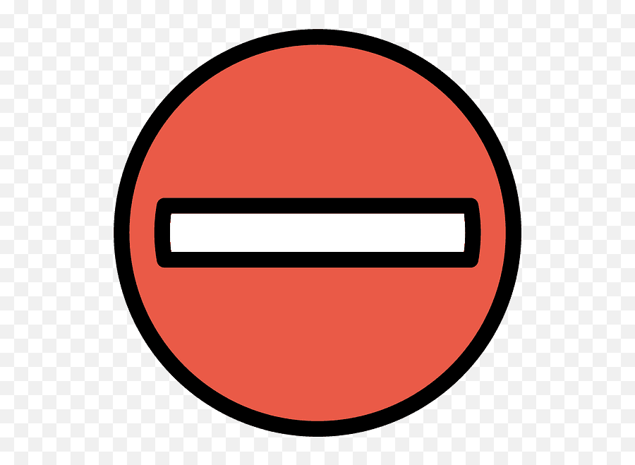 No Entry Emoji Clipart - Dessin Facile Du Sens Interdit,No Sign Emoji