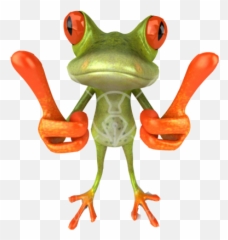 Free Two Thumbs Up Frog PSD Vector Graphic - VectorHQcom Red Eyed Tree Clipart Emoji