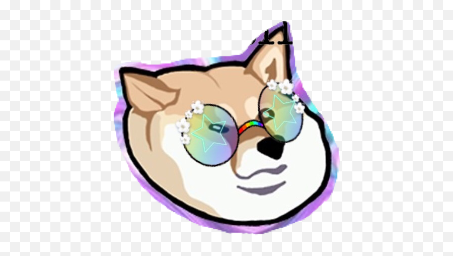 Doge Dog Star Sunglasses Meme Freetoedit - Cartoon Emoji,Sunglasses Emoji Meme