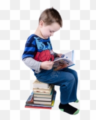 Download Boy Reading Books Png Image - PNG Emoji