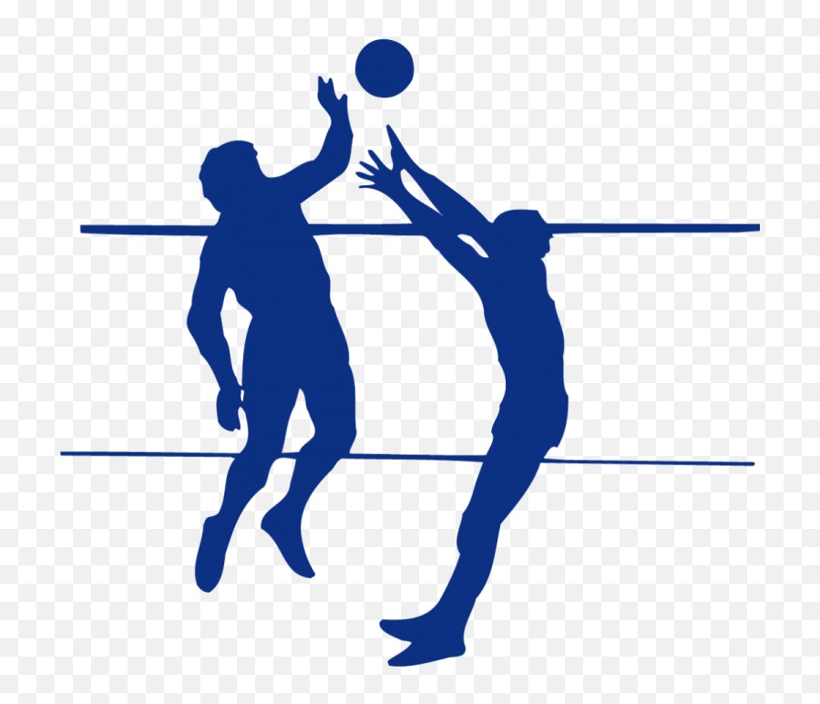 Beach Volleyball Silhouette Sport Clip Art - Volleyball Png Silhouette Vector Volleyball Png Emoji,Is There A Volleyball Emoji