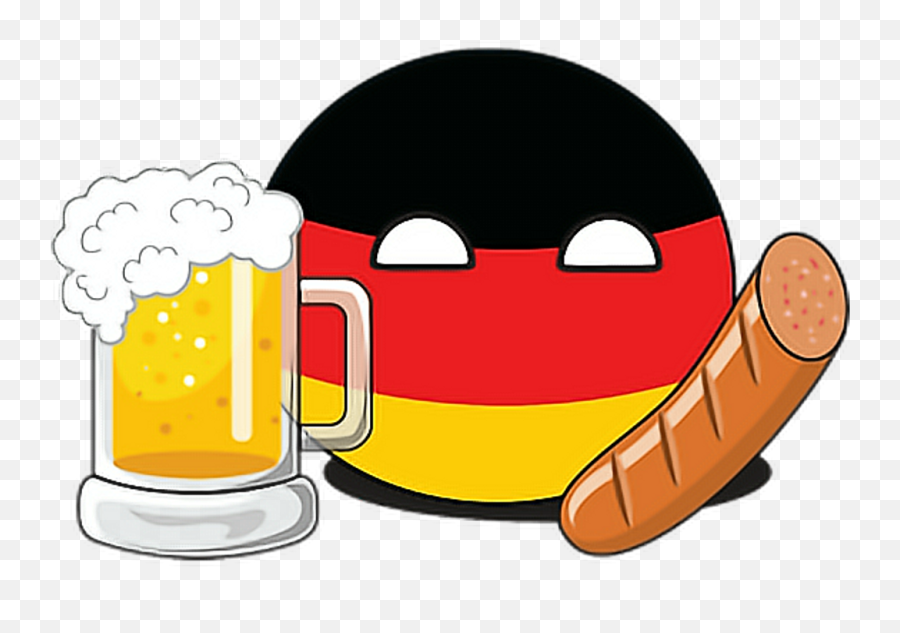 Germanyball Sticker - German Ball With Beer Clipart Full German Ball Png Emoji,Oktoberfest Emoji