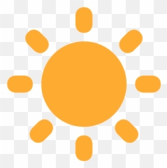 Sun Emoji Clipart - Transparent Background Sunny Weather Icon