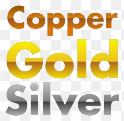 Copper Gold And Silver Gradients - Word Clipart Emoji
