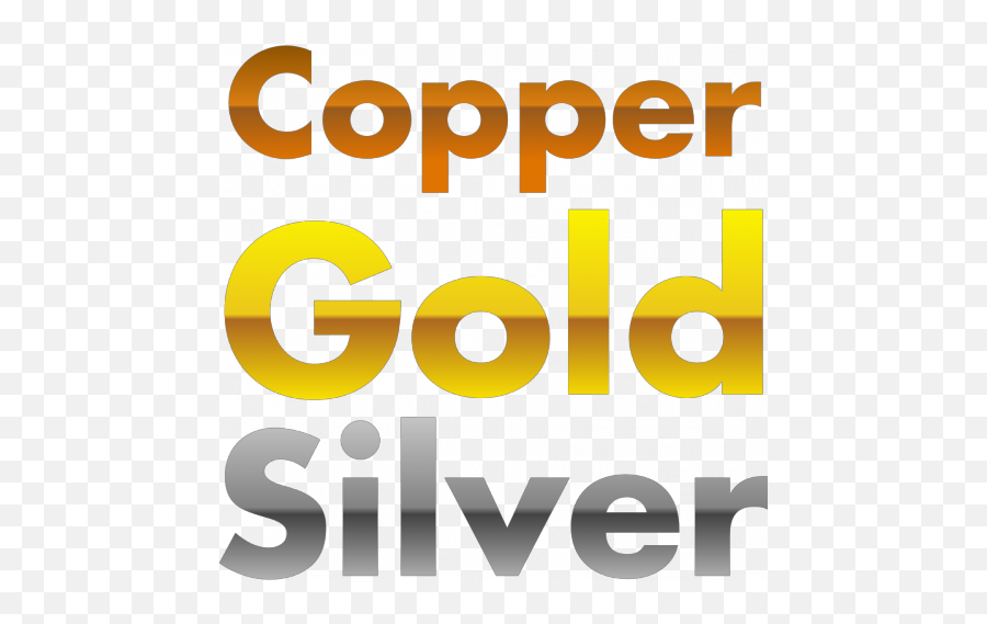 Copper Gold And Silver Gradients - Silver Word Clipart Emoji,Apple Color Emoji Font