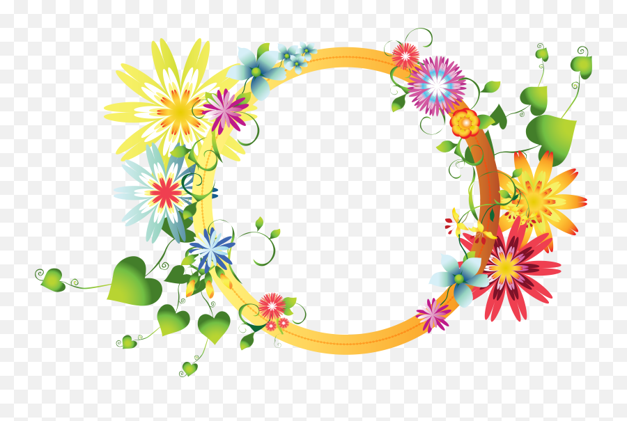 Floral Frame Png - Cadre Fleuri Emoji,Emoji Heaven On Earth