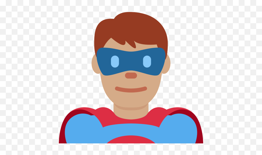 Man Superhero Emoji With Medium Skin - Emoji Super Heroe Whatsapp Png,Super Hero Emoticon