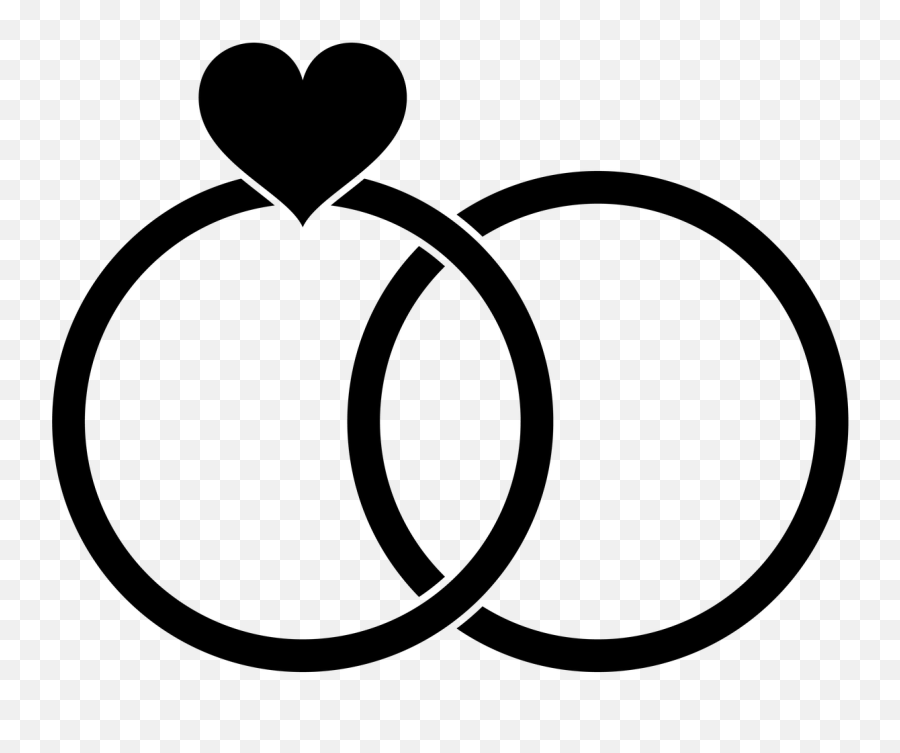 Heart Ring Icon Black Sweethearts - Wedding Rings Clipart Png Emoji,Engagement Ring Emoji