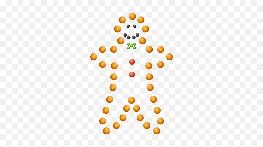 Gingerbread Man In Lights Vector - Gingerbread Man Emoji,Candy Cane Emoji