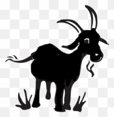 Goat Animal - Clipart Black Emoji