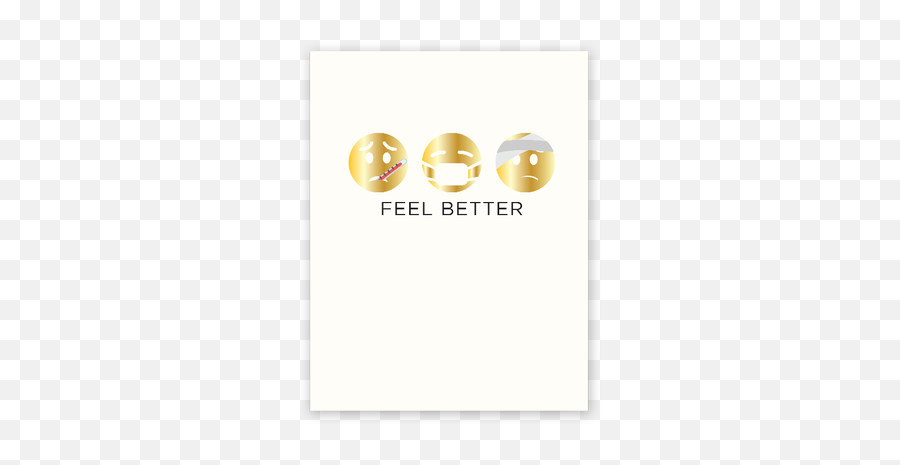 Foiled Emoji Feel Better - Smiley,Vertical Envelope Emoji