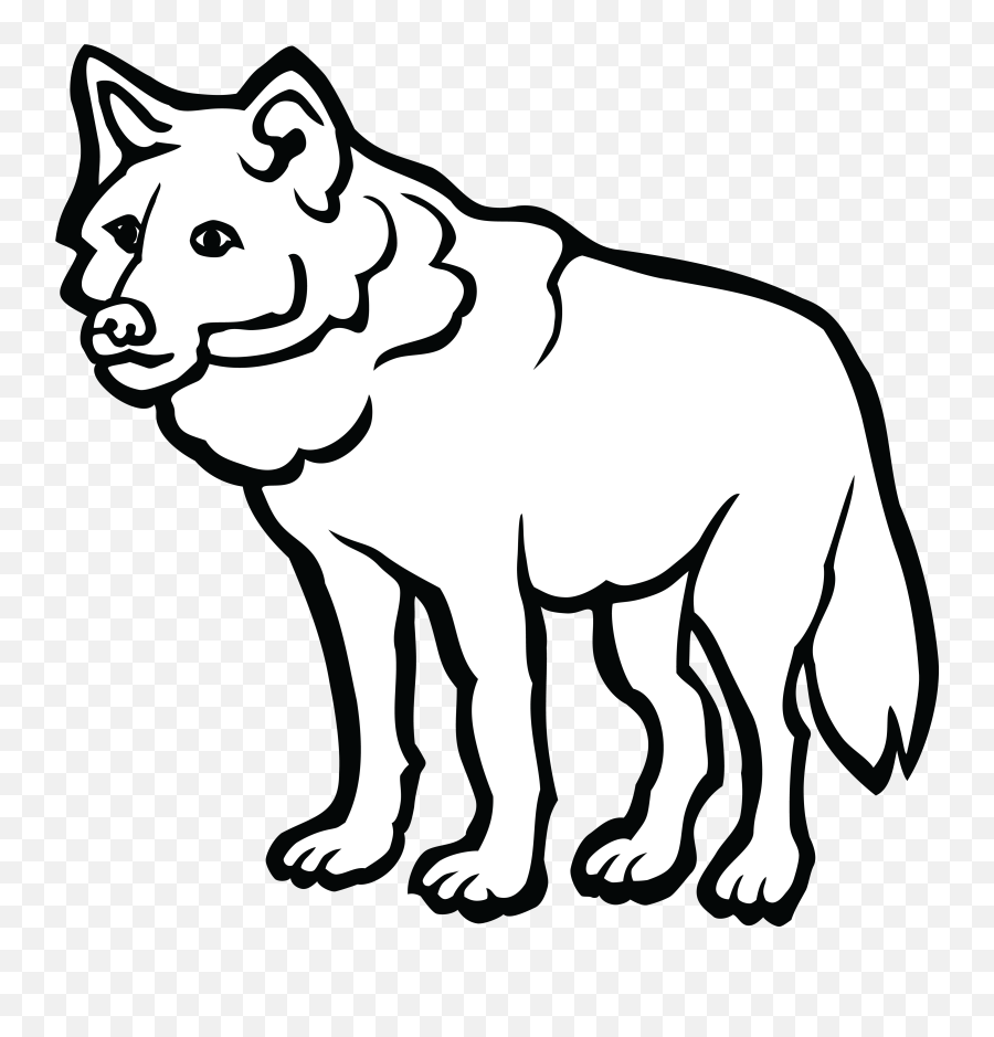 Free Clipart Of A Wolf - Clip Art Black And White Wolf Png Wolf Clip Art Black And White Emoji,Wolf Emojis