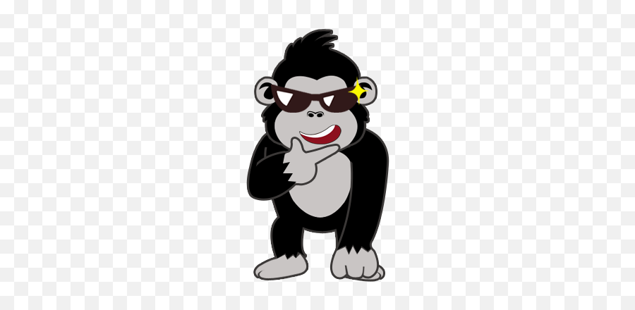 Friendly King Kong - Cartoon Emoji,Laughing Monkey Emoji