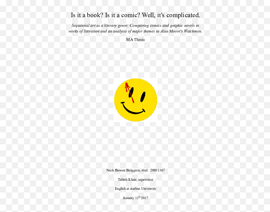 Is It A Book Is It A Comic Well Its Complicated - Watchmen Smiley Emoji,Sexually Suggestive Emoticons