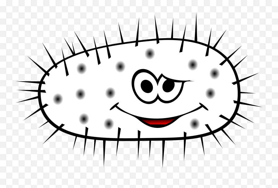 Free Bacteria Clipart Black And White - Germ Black And White Emoji,Germ Emoji