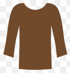 Minus Paper Dolls Clip Art Dress Up - Brown Long Sleeve Shirt Clipart Emoji