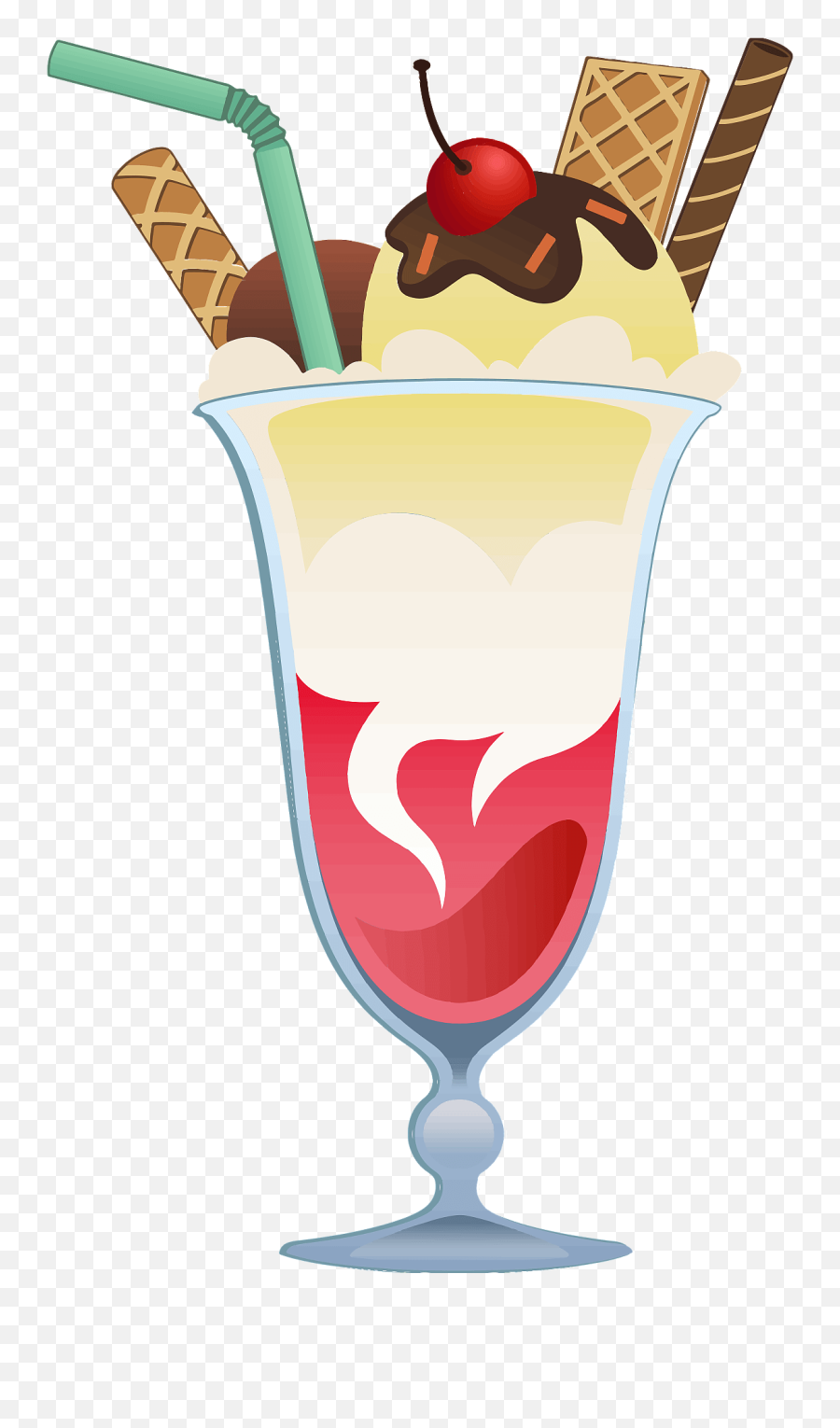 Parfait Dessert Clipart Free Download Transparent Png - Ice Cream In Glass Clipart Emoji,Ice Cream Sundae Emoji